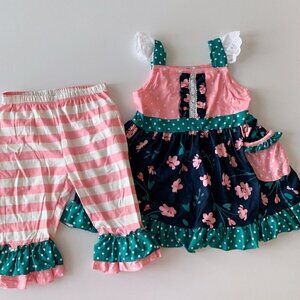 NEW Adorable Sweetness Girl Tunic And Capri Set 6 Years